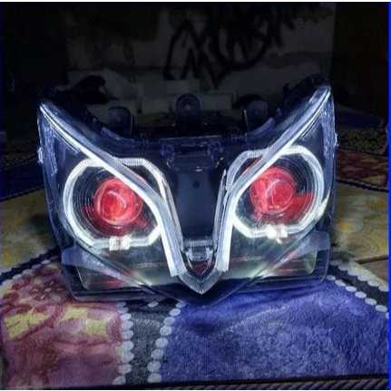 REFLEKTOR LAMPU DEPAN BILED + SEN RUNNING 2 MODE VARIO 125 FI OLD KZR SUPER TERANG