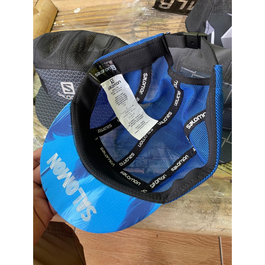 Salomon air logo cap / topi salomon running / running trial salomon cap