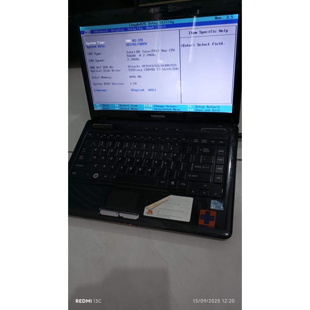 Laptop Toshiba L510