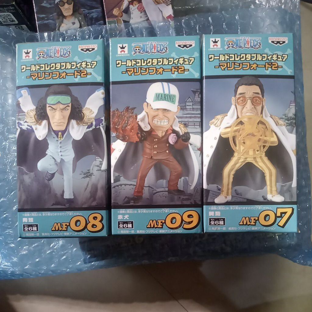 Jual Action Figure WCF ONE PIECE Trio Admiral Marine Kizaru,Aokiji,Akainu Original