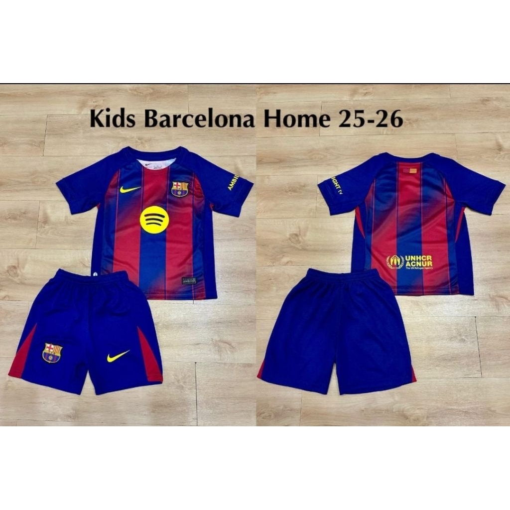 Stelan Setelan Jersey Kaos Baju Sepak Bola Barca Barka Barce Barcelona Home Away 3rd Training Merah 