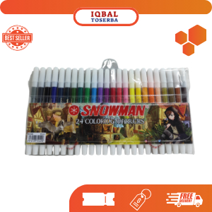 

Spidol Warna Snowman untuk Pewarnaan, Model Kecil Warna-warni, Alat Tulis Stationery