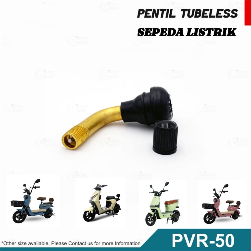 PVR 50 Pentil Tubeless Sepeda Listrik | Pentil Sepeda Listrik semua Jenis