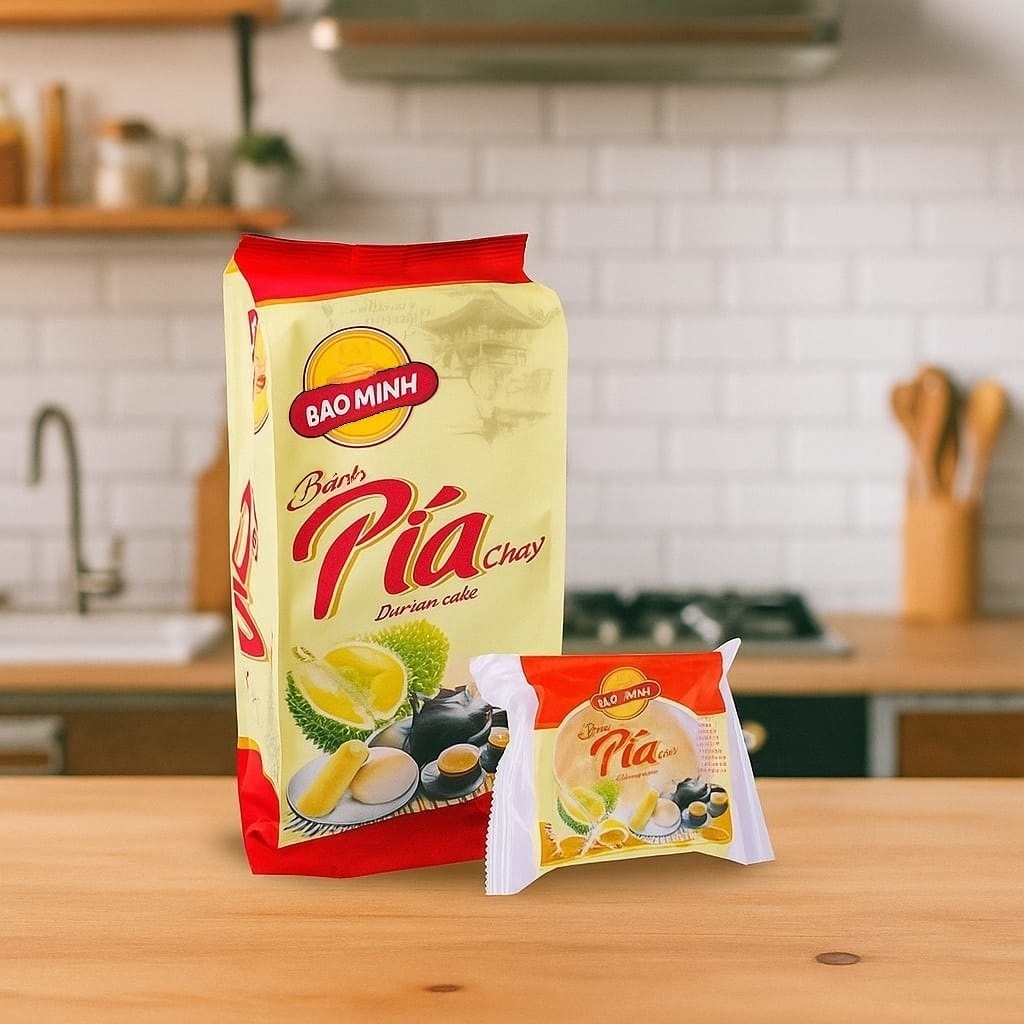 Pia Durian Bao Minh Banh Pia Chay Durian Cake Vegetarian