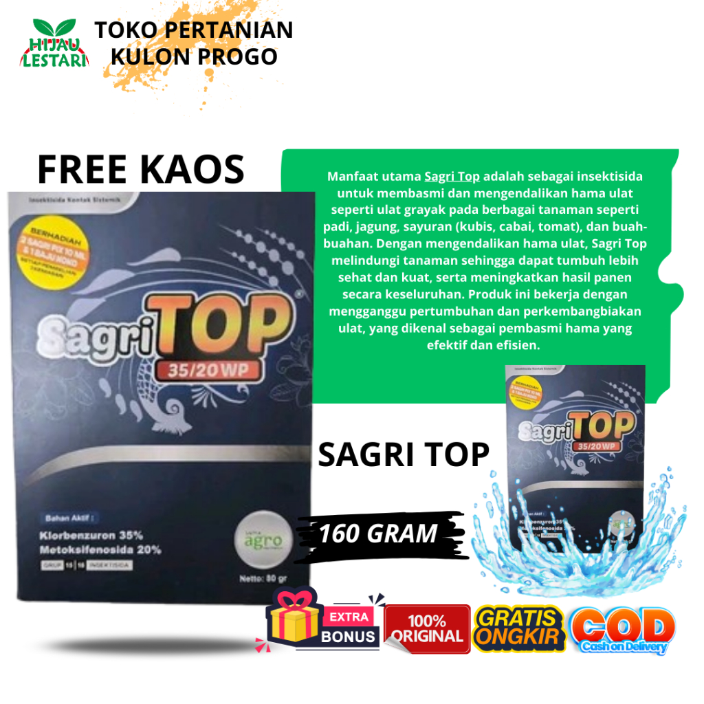 Insektisida 35/20WP SAGRI TOP 160 GRAM FREE KAOS ESKLUSIF SAGRITOP