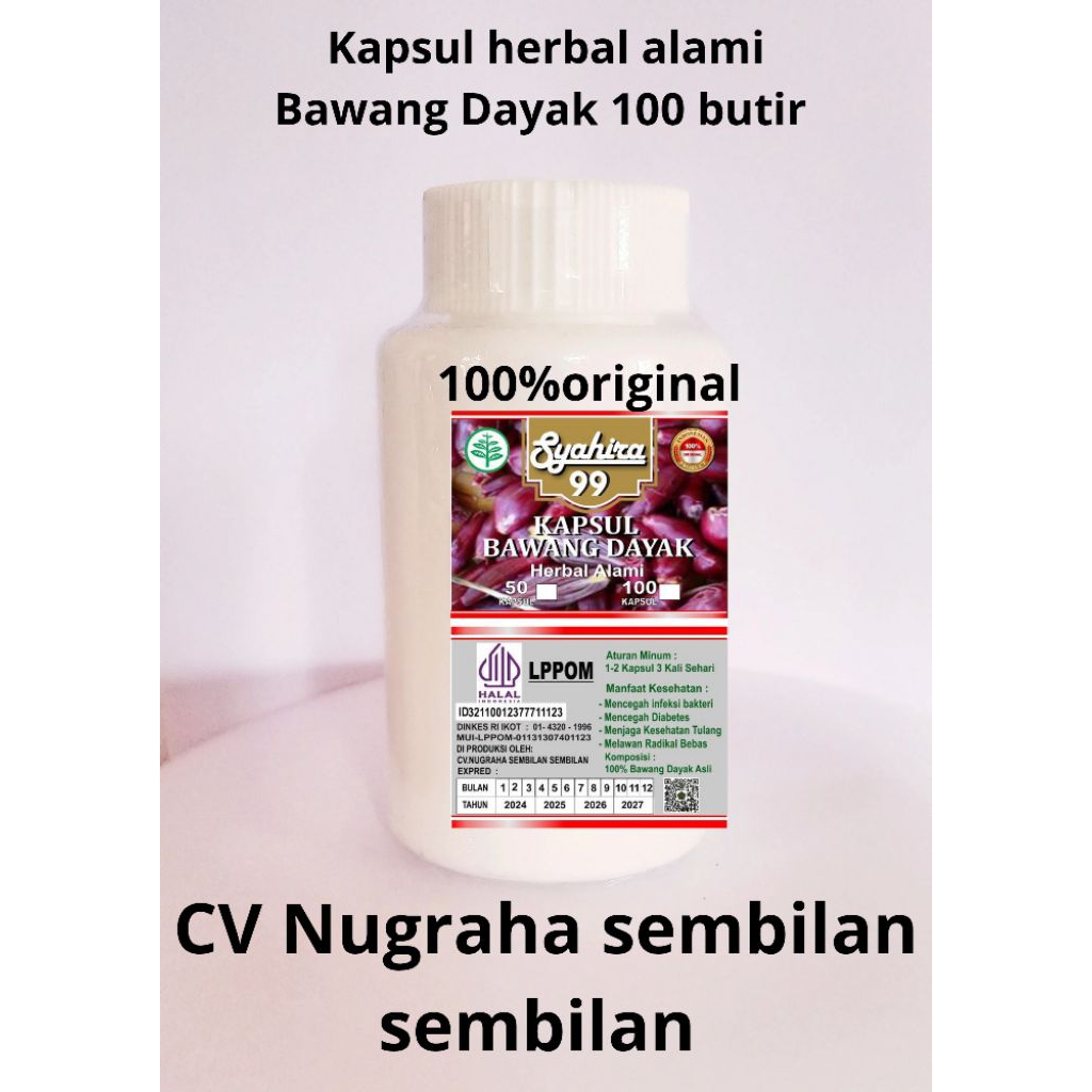 

KAPSUL HERBAL ALAMI BAWANG DAYAK ISI 100 BUTIR KEMASAN BOTOL PUTIH