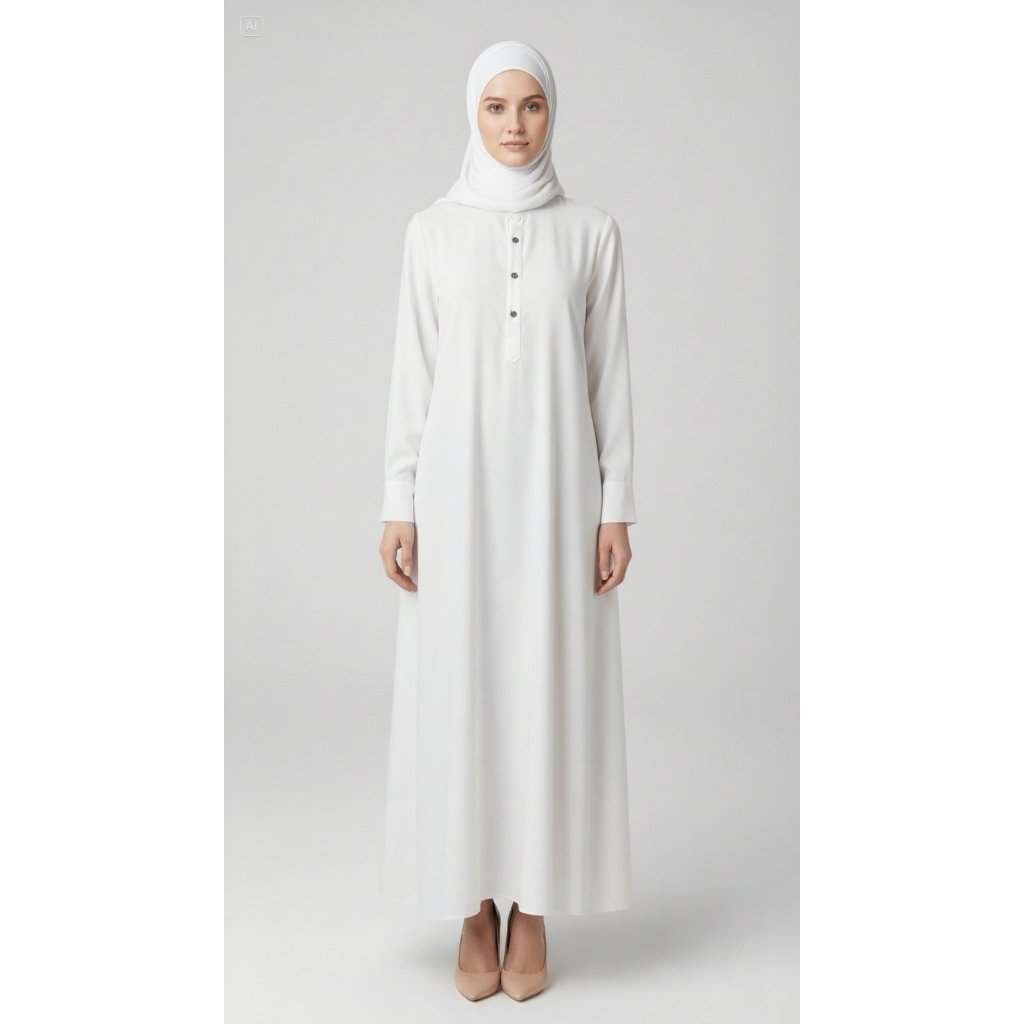 Gamis Polos Simple | Haji Umroh | BUSUI | Katun Toyobo