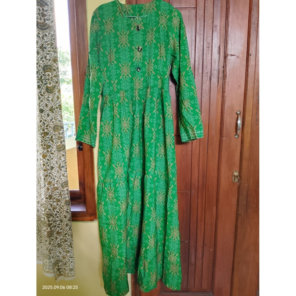 GAMISAN WANITA MODEL BATIK (ld-84cm pj-125cm) GAMISAN WANITA MODEL BATIK (HIJAU)