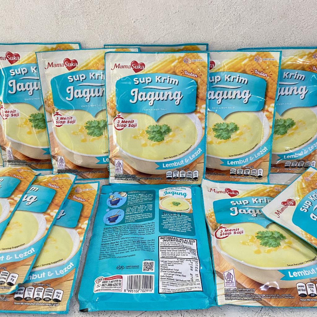 

Mamasuka corn cream soup 55 gram | mama suka krim sup jagung | cream soup