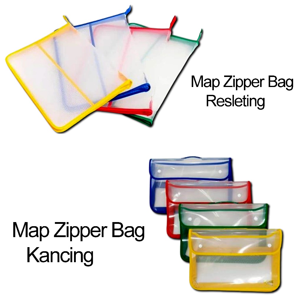 

Zipper Bag Resleting/Kancing F4 Folio