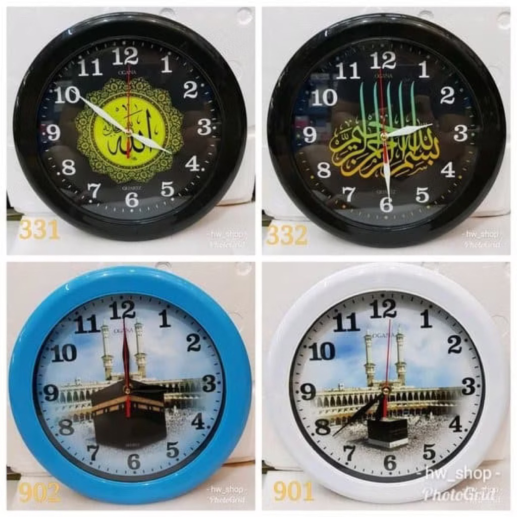 [STAR+]JAM DINDING OGANA TIPE 8899 BESAR DIAMETERNYA 30 CM KALIGRAFI DAN KARAKTER