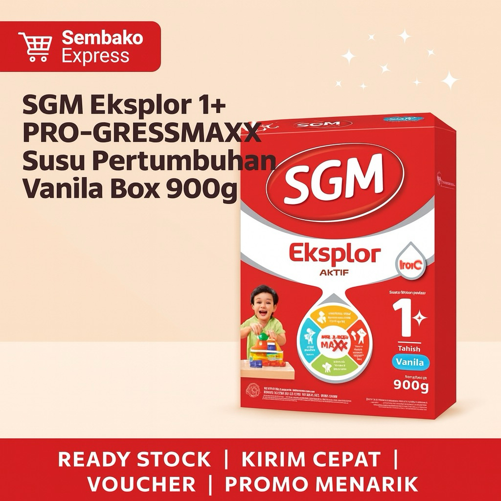 

SGM Eksplor 1+ Pro-Gressmaxx Susu Pertumbuhan Vanila Box 900g