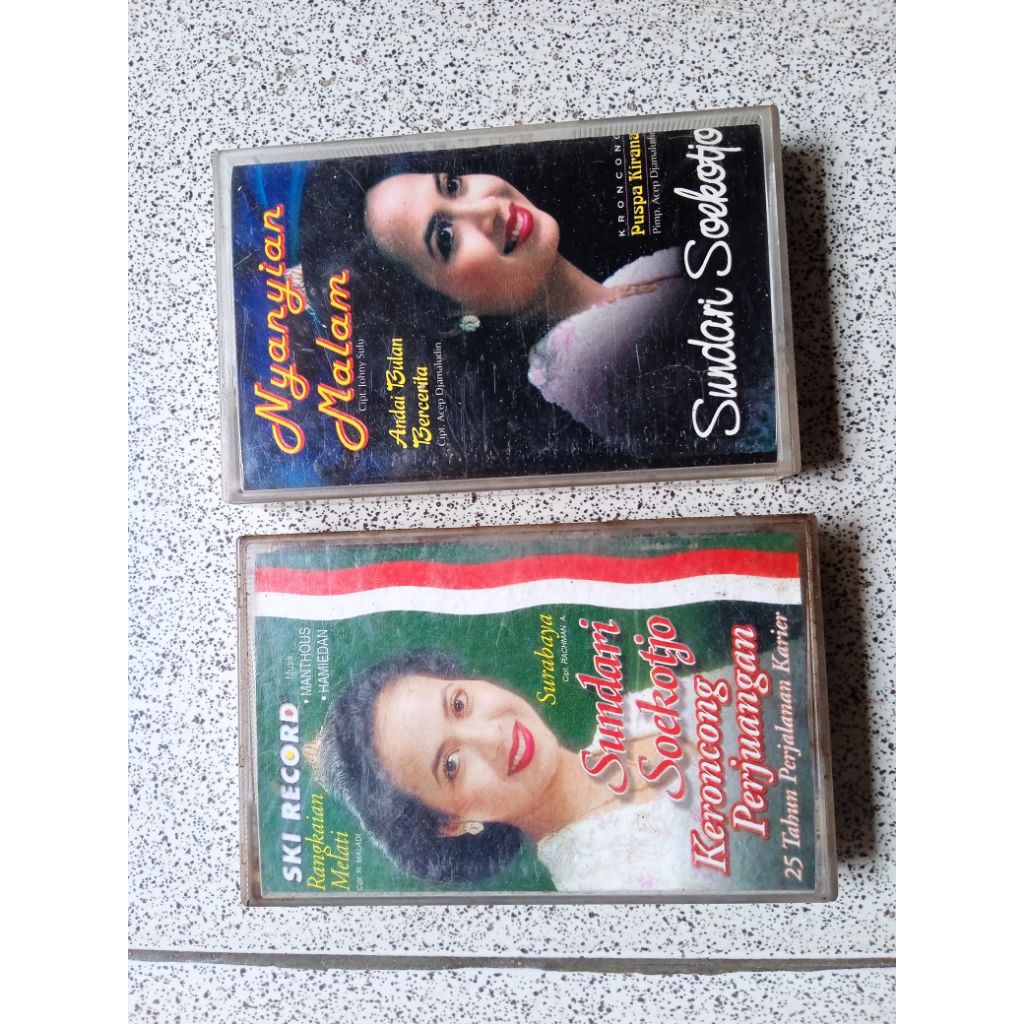 kaset pita keroncong Sundari soekotjo, harga 2 kaset