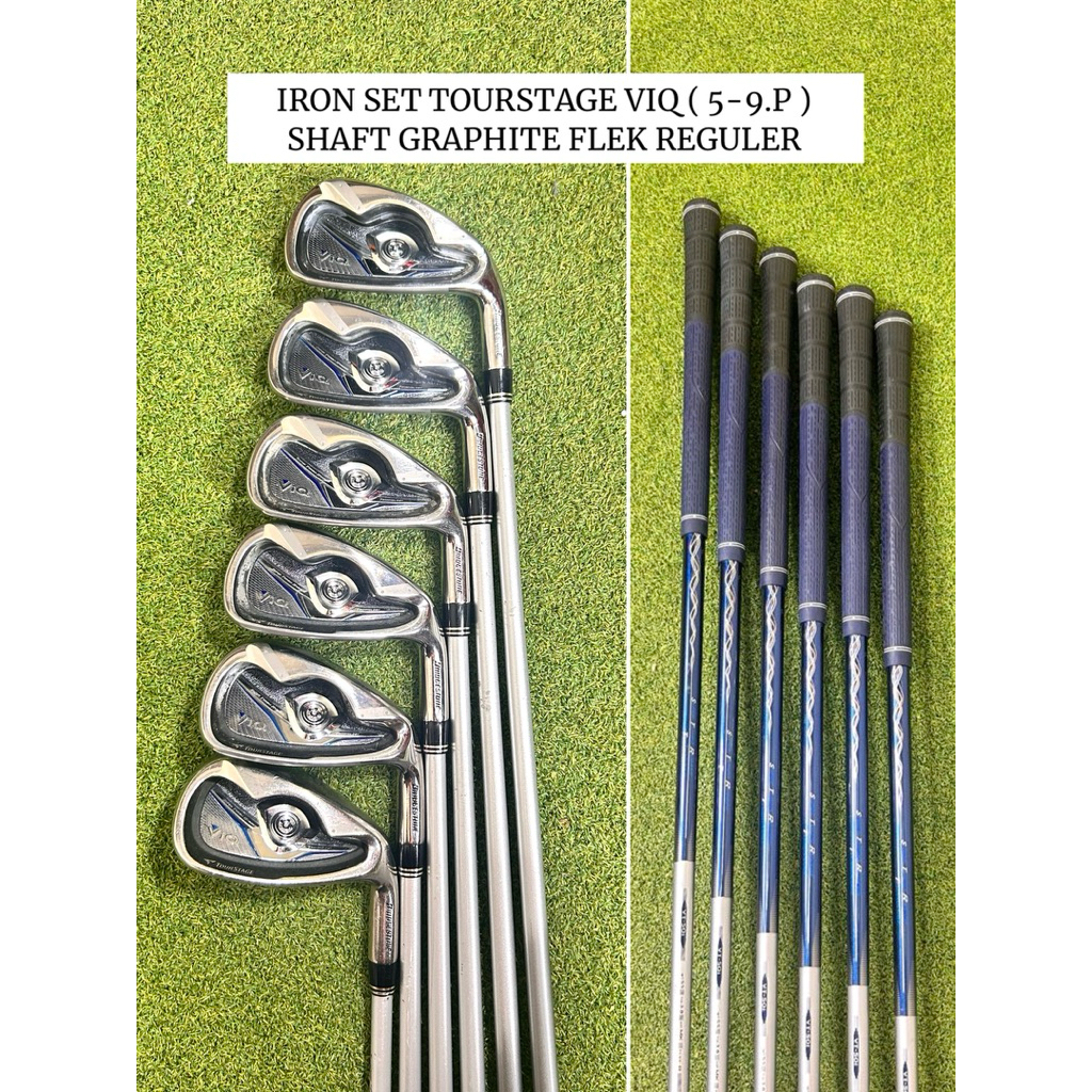 Stick Golf Iron Set Golf Bridgestone Tourstage VIQ Shaft Graphite Fleks Reguler Second Original