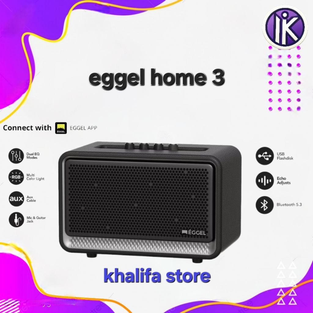 Eggel Home 3 Portable Bluetooth Speaker with Karaoke Function
