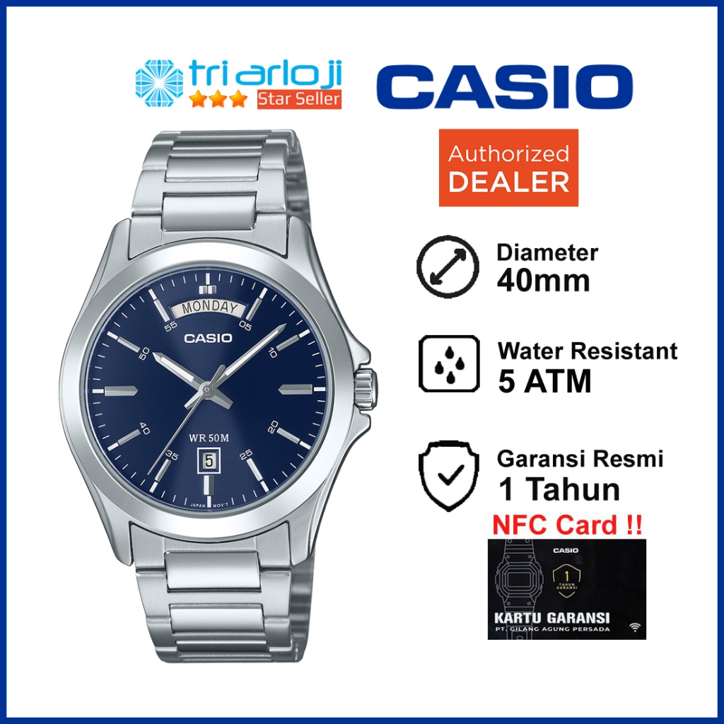 CASIO MTP-1370D-2A2VDF Jam Tangan Pria Analog MTP-1370D-2A2 MTP 1370D 2A2VDF MTP1370D