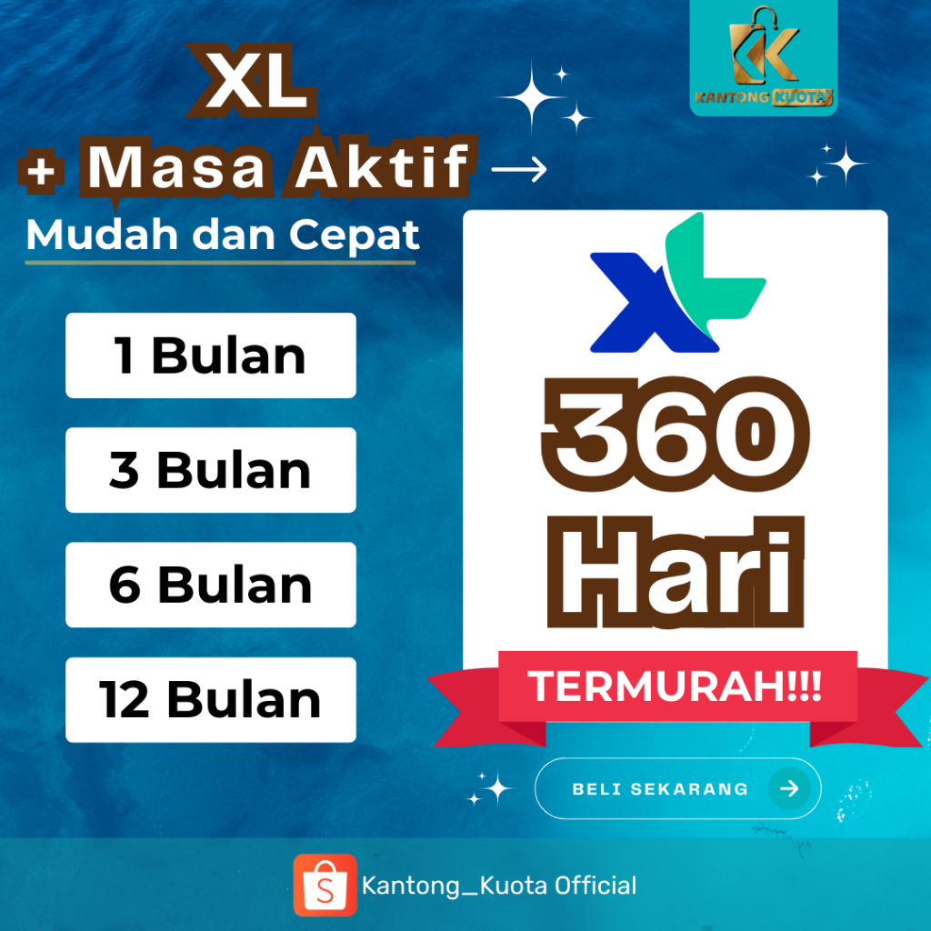 PROMO MURAH Tambah Masa Aktif XL 1 BULAN | 3 BULAN | 6 BULAN | 12 BULAN | MASA TENGGANG