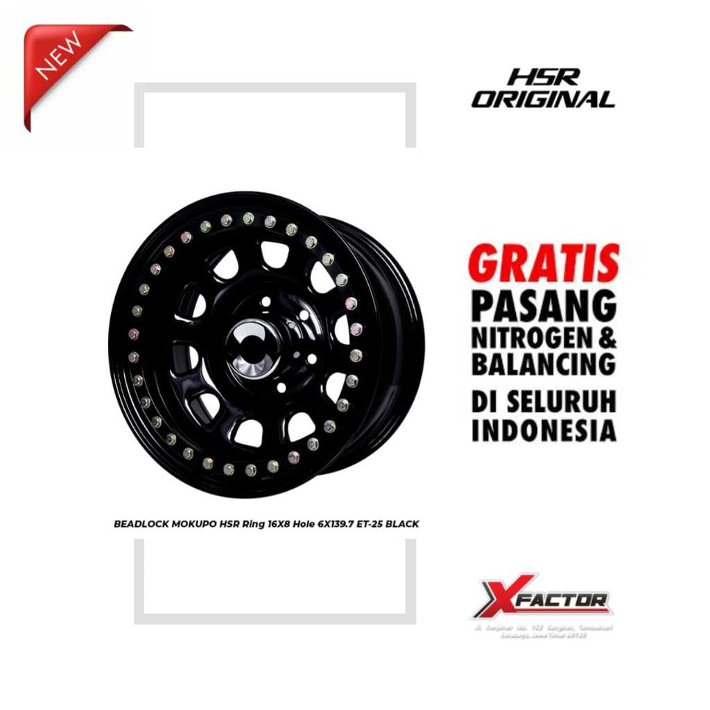 VELG MOBIL R16 HSR BEADLOCK MOKUPO HSR R16X8 H 6X139,7 ET-25 GB