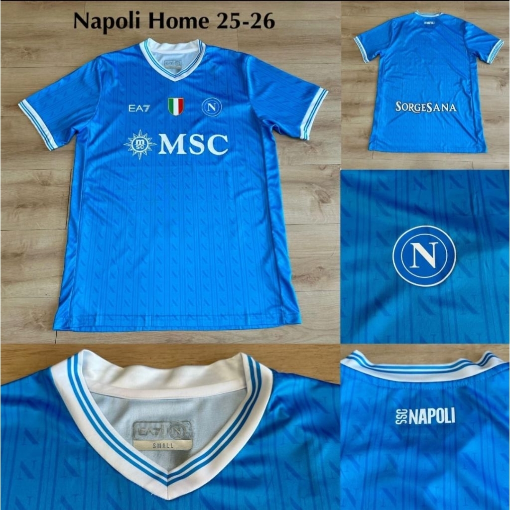 Jersey Kaos Baju Polo Sepak Bola SS Napoli Naples Home Away 3rd Third Biru Juara Liga Italy Musim Se