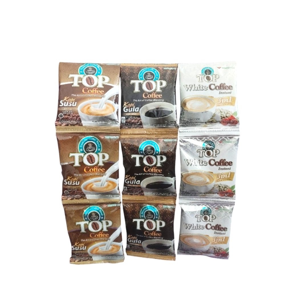 Top coffe all varian Top coffe kopi gula, top coffe kopi susu, top white coffe