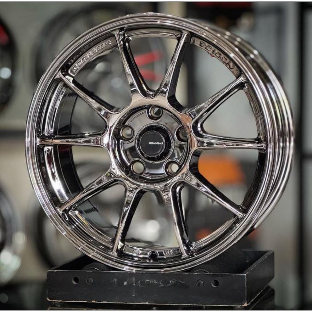 velg racing r17 WEDSSPORT TC105N BLACK CROME ET 42 velg ring 17 Innova hrv Terios xpander rush Almaz