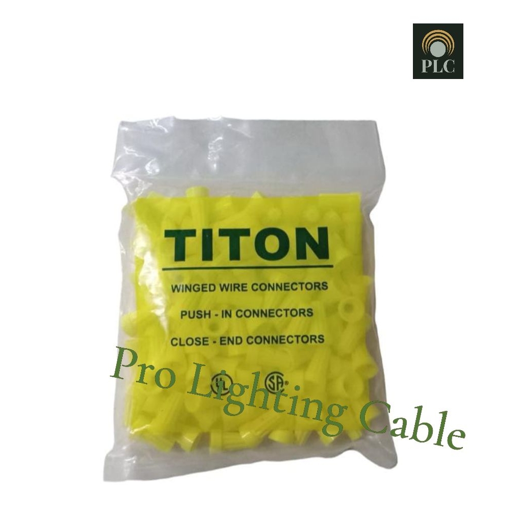 Lasdop Titon 4mm Kuning (Penutup Kabel Screw on Wire)