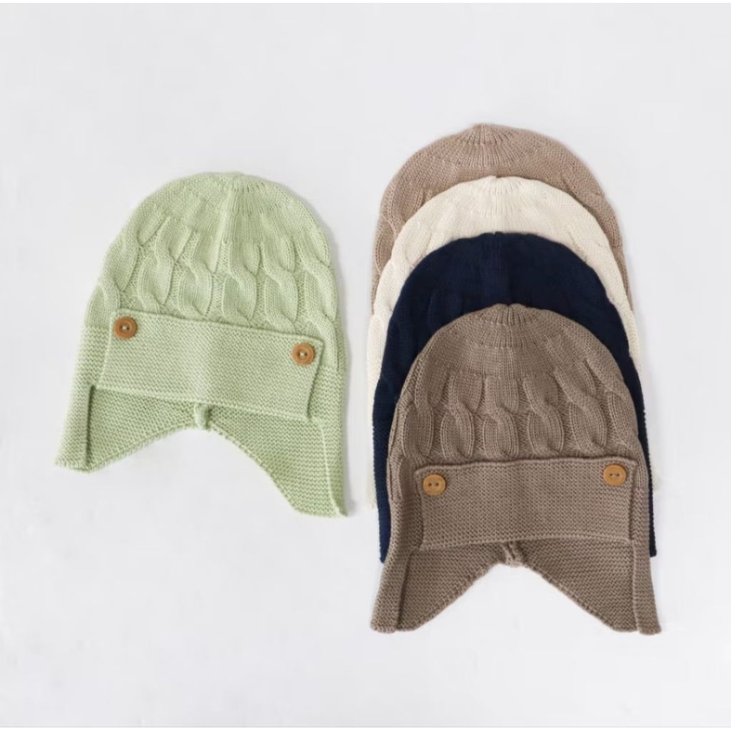 Bamboo and bub - Bamboo knit hat army