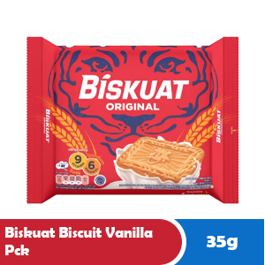 

BISKUAT BISCUIT VANILLA PCK 35g ISI 12