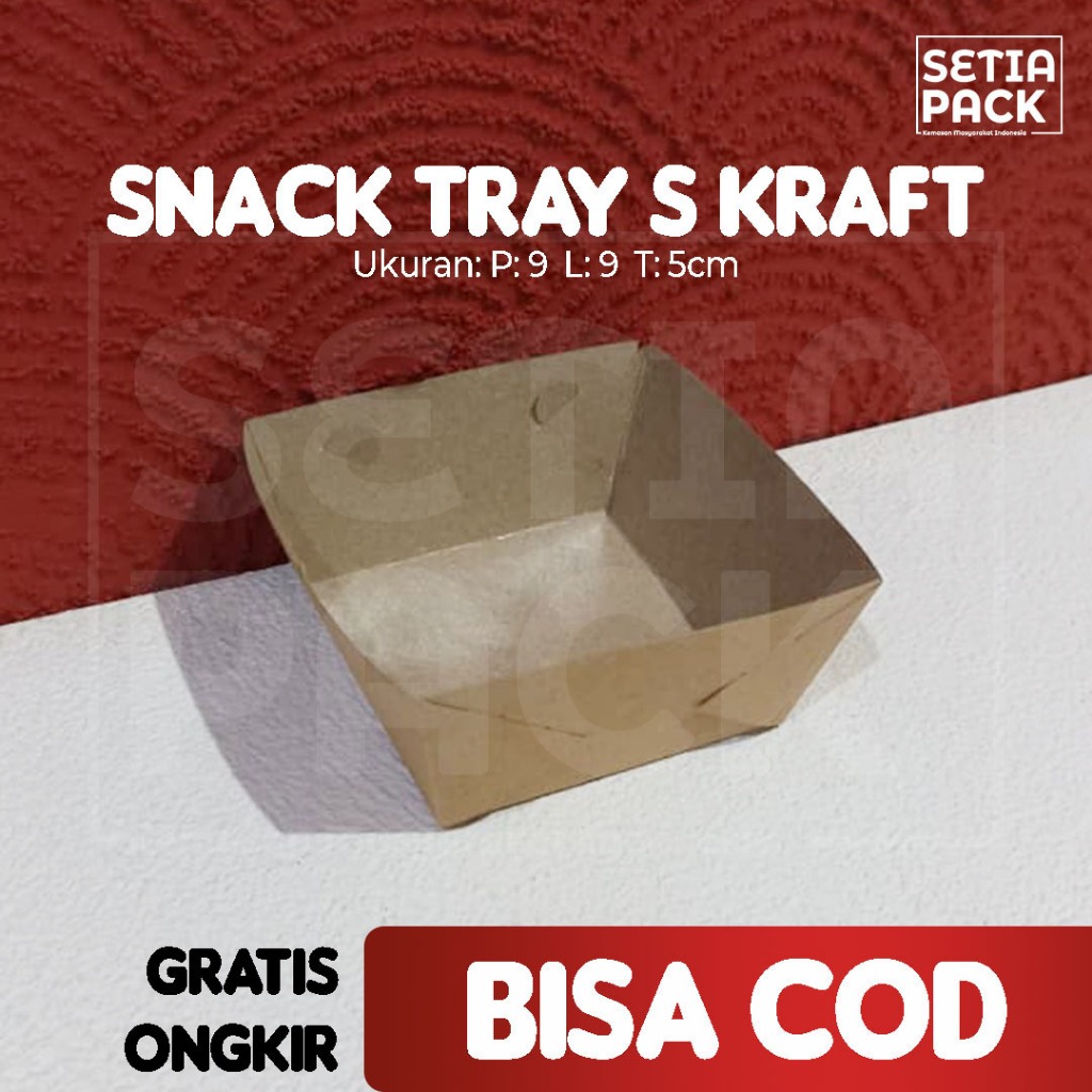 Paper Tray Piring Kertas Kraft S Alas Makan Kentang Burger Dimsum