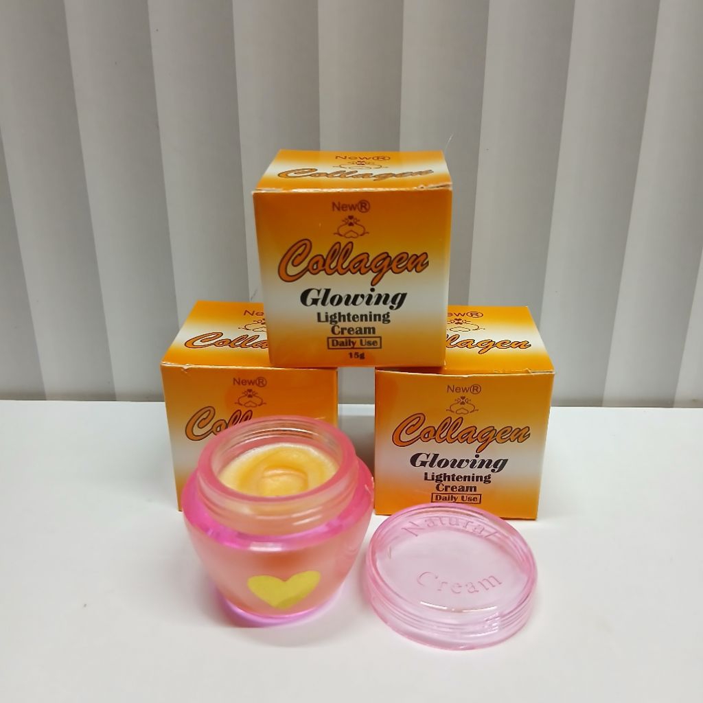 [ 3 PCS ] KRIM COLLAGEN GLOWING LIGHTENING BPOM HERLINA INDAH