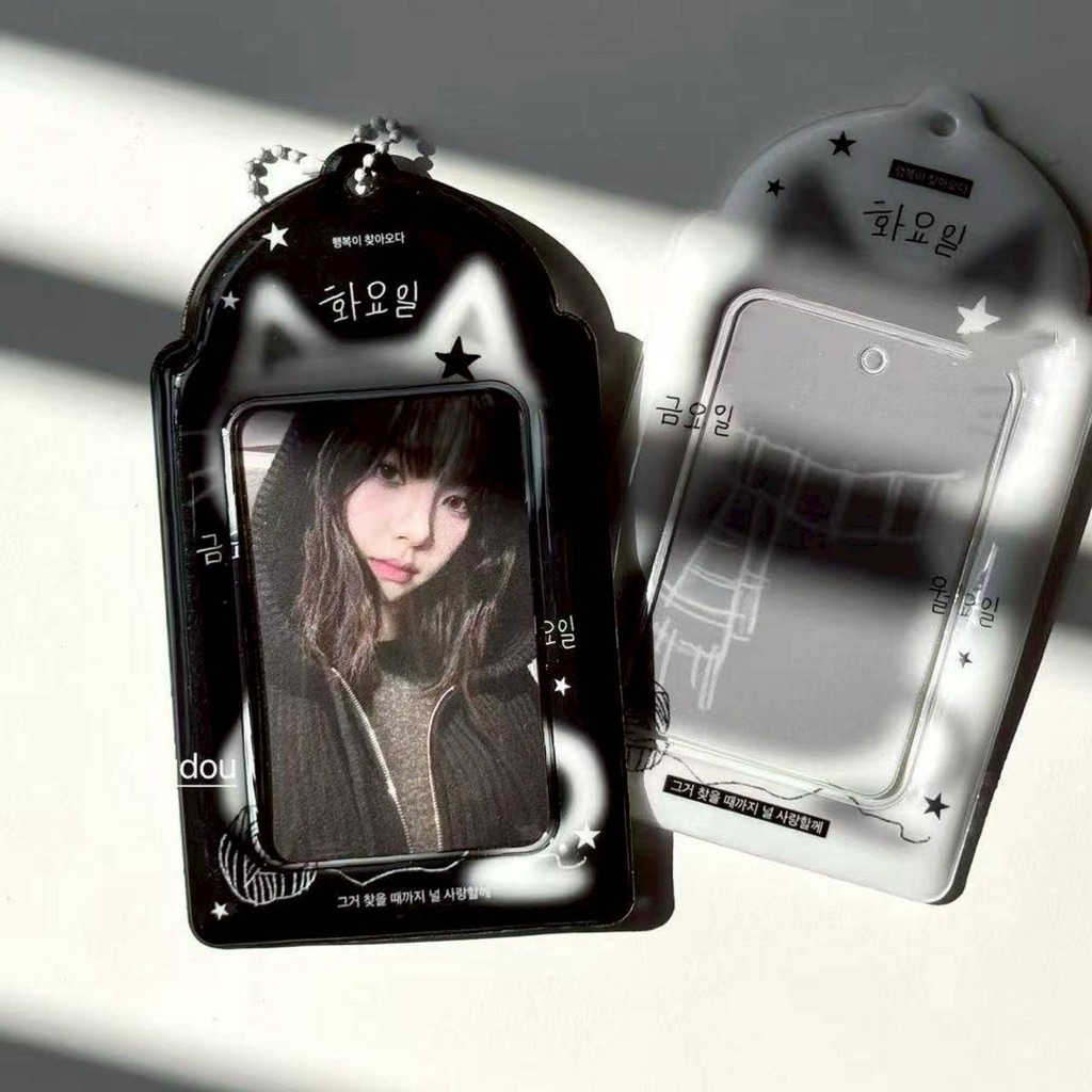 

PVC CARDHOLDER BLACK WHITE CAT CAHOL KPOP ANIME