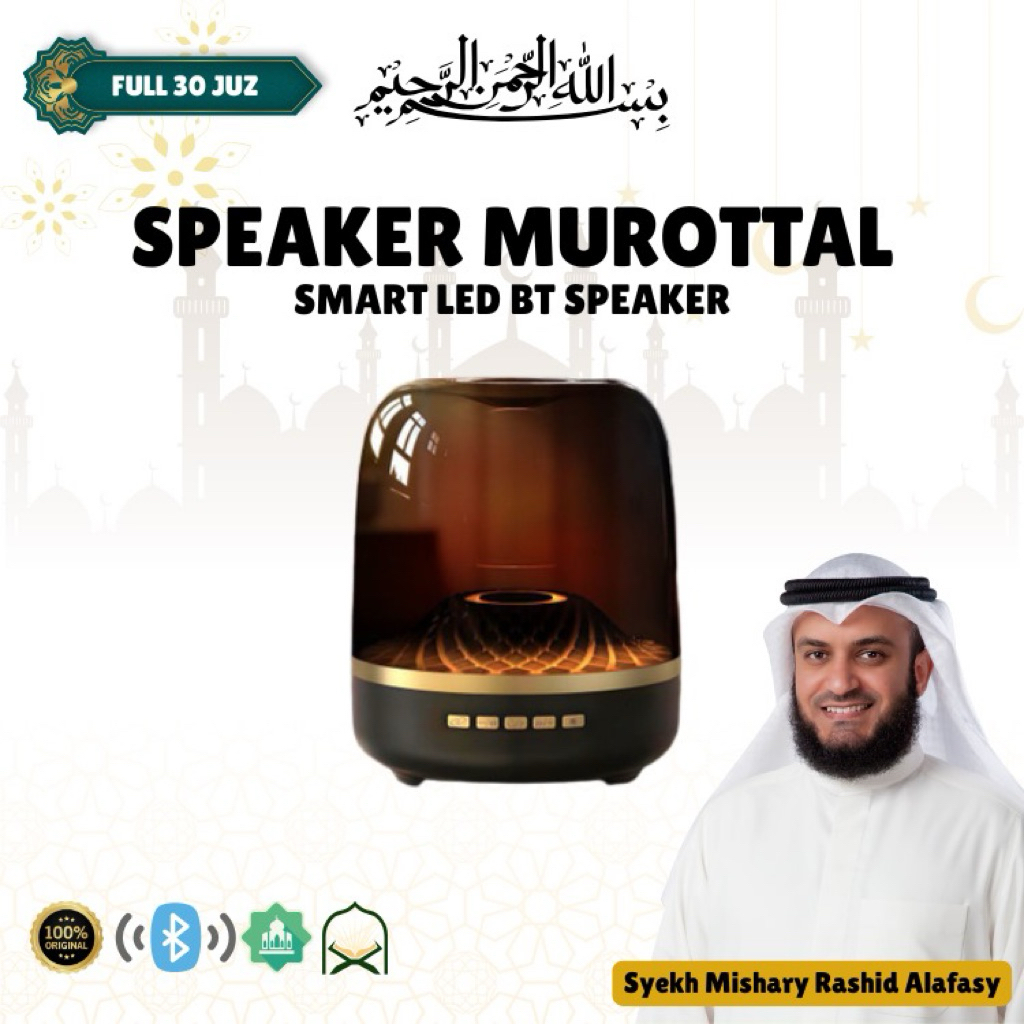 SPEAKER MUROTTAL AL - QURAN 30 JUZ || PREMIUM SMART LED BT SPEAKER