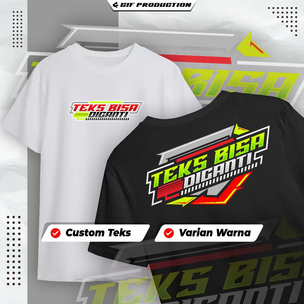 KAOS SABLON CUSTOM TEKS Racing Concept EDIT TEKS / NAMA suka-suka - Baju Distro Tshirt Otomotif