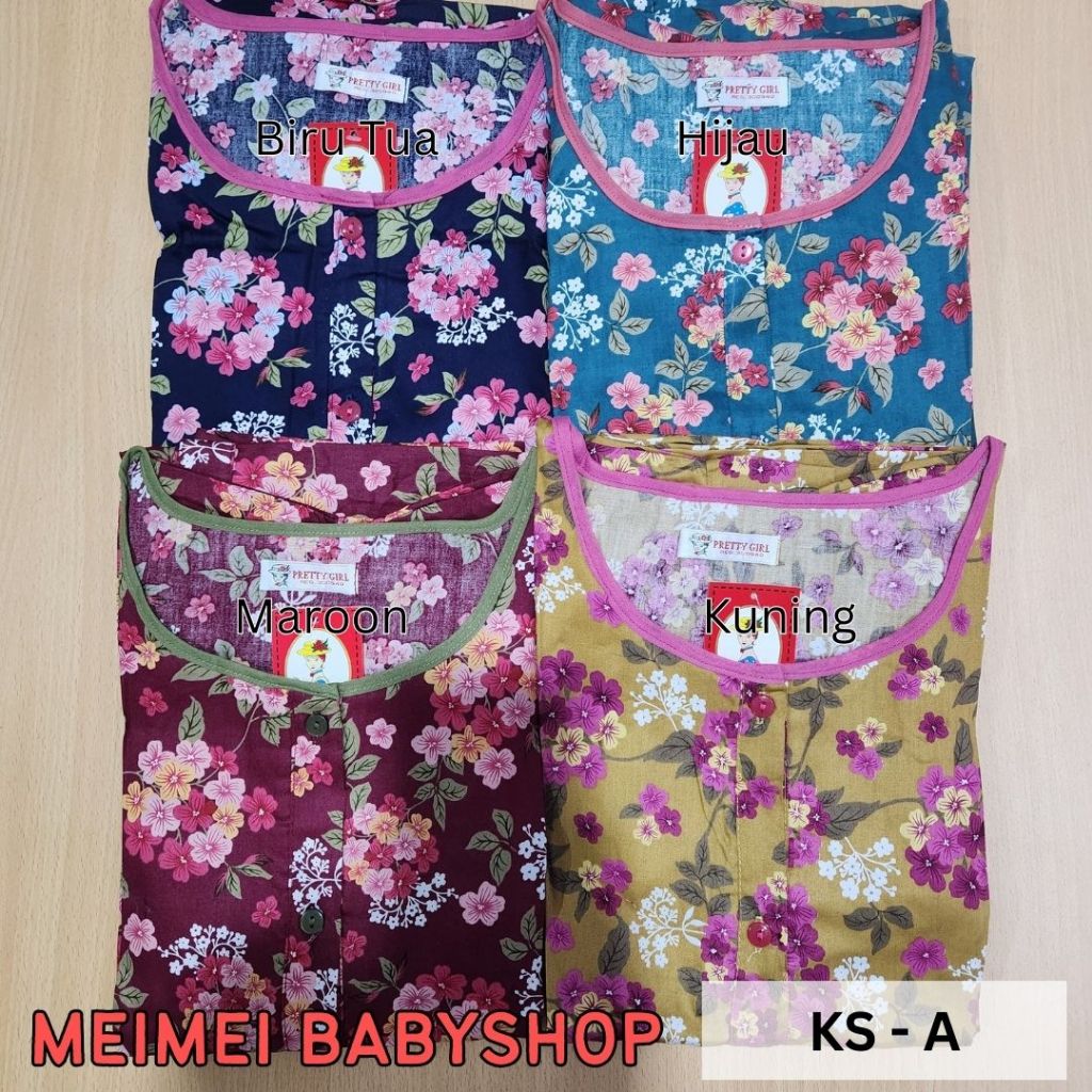 Babydoll Kulot Katun Sabata Pretty Girl / Piyama Full Kancing / Setelan Pendek Busui Bumil Baju Tidu