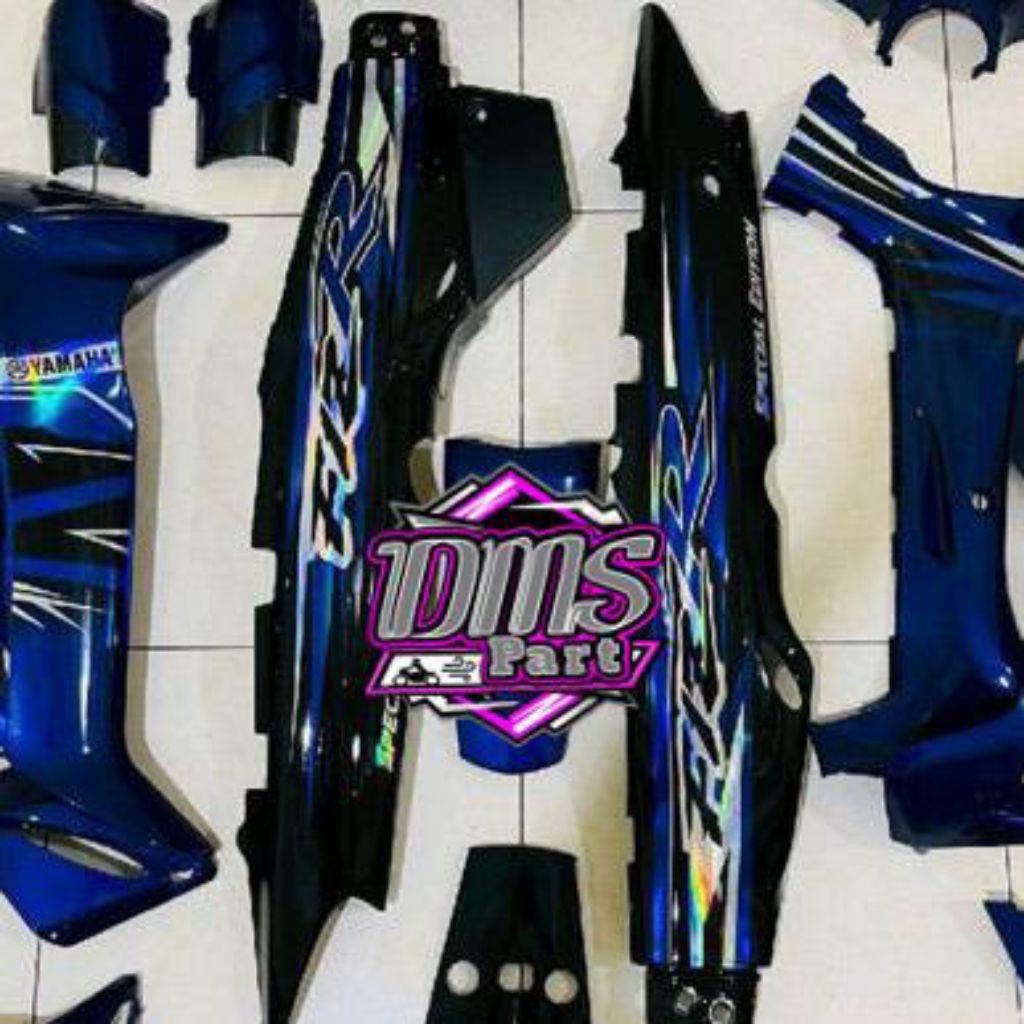 Body Set Belakang FizR Hitam Striping Hologram Special Edition