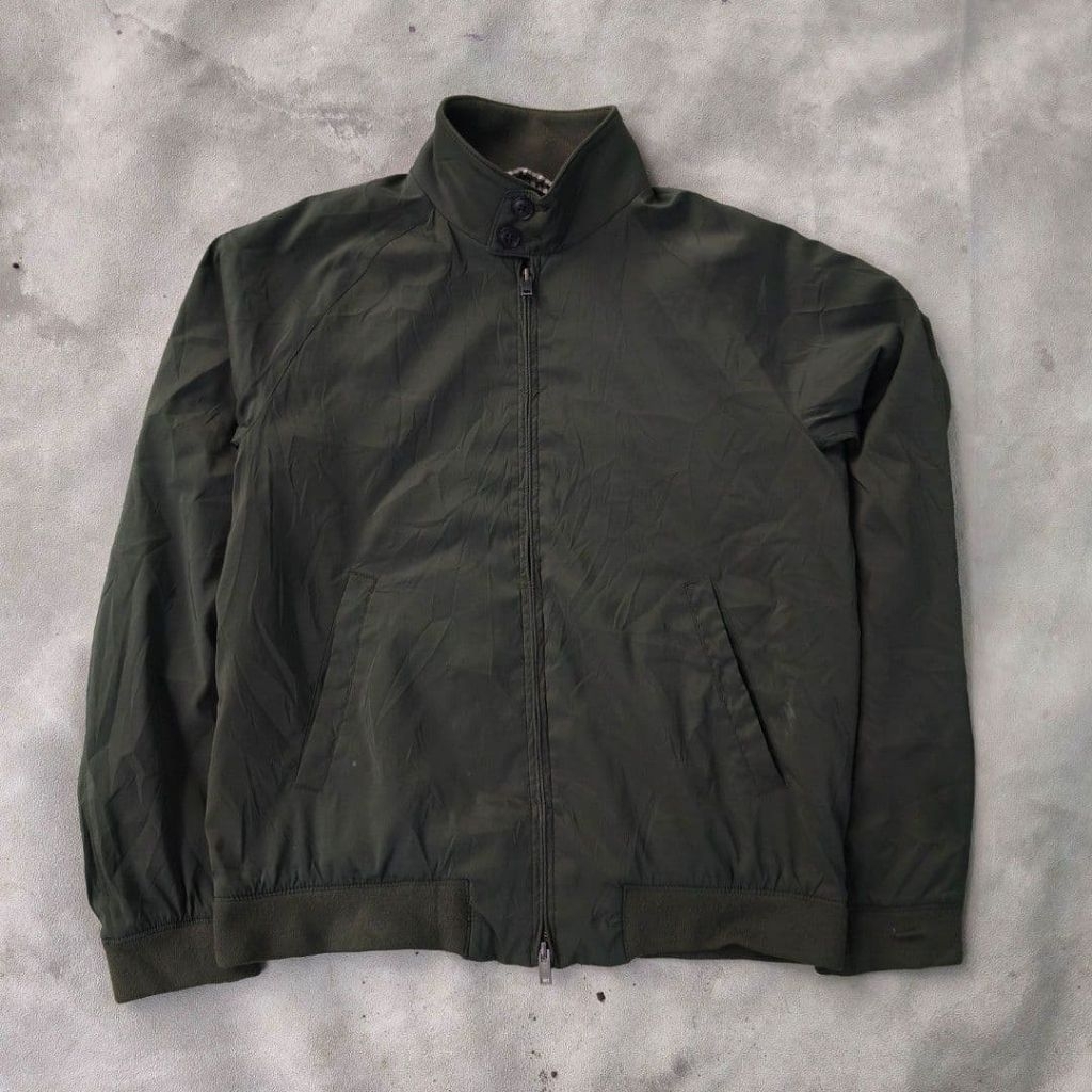 Jaket bomber pria uniqlo hijau army