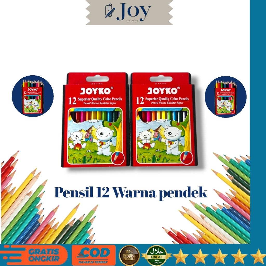 

Pensil Warna Joyko 12 Pendek (1 Pcs)