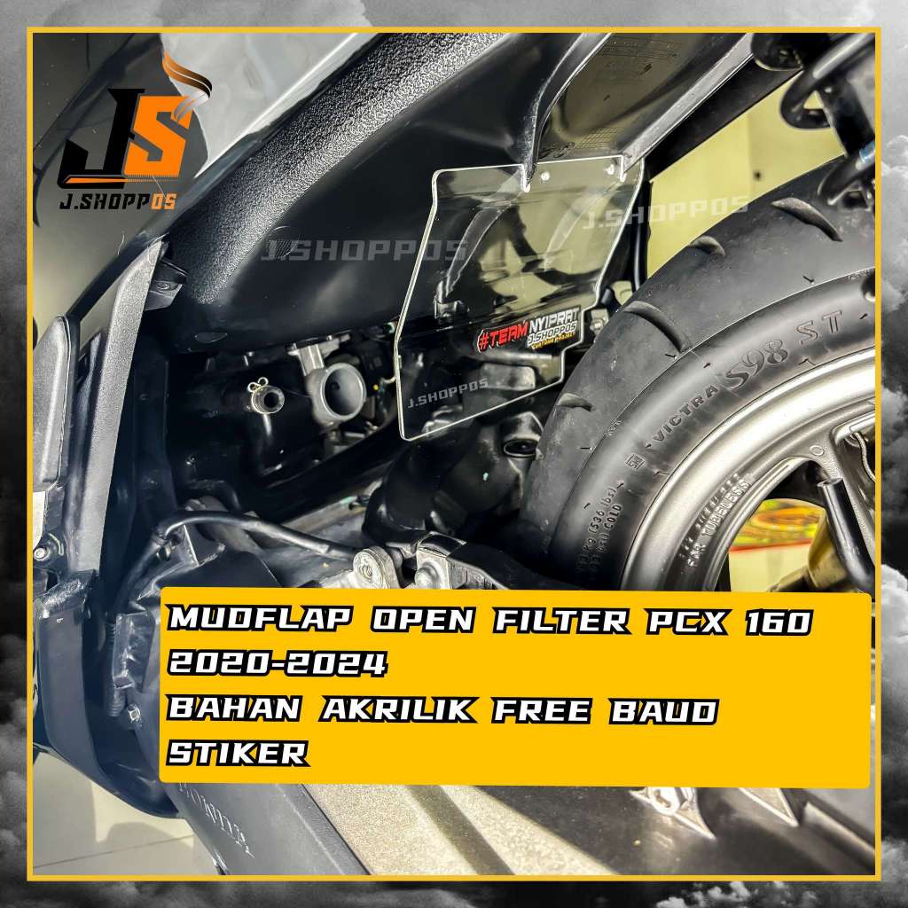 MUDFLAP PENAHAN LUMPUR PCX 160 OPEN FILTER BAHAN AKRILIK