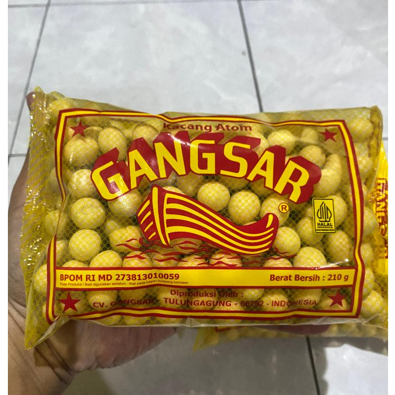 KACANG ATOM GANGSAR 210GR - SNACK KACANG ATOM