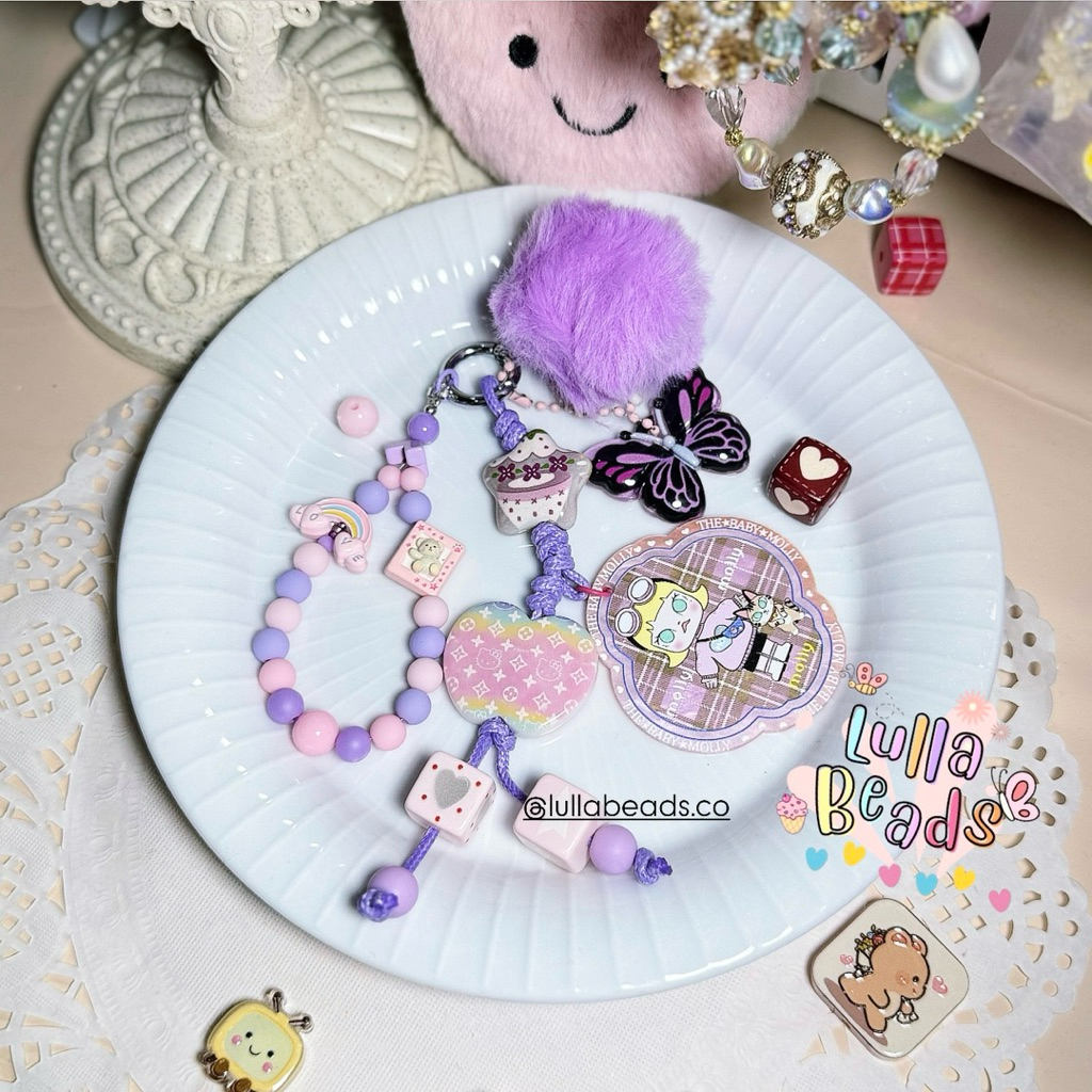 Lullabeads.co - Simple Acrylic Bag Charm - Gantungan HP Lucu - Gantungan Tas Lucu - Gantungan Tas - 