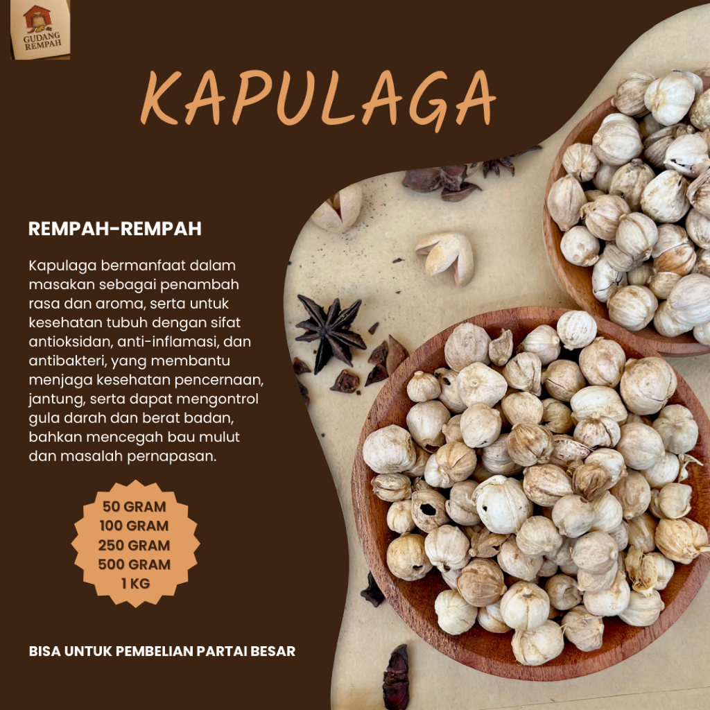 

Kapulaga rempah murah meriah 100 gr - 1 kg