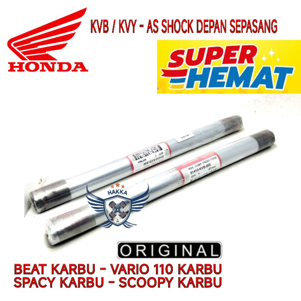 1SET KVB/KVY ORIGINAL AS SHOCK DEPAN SEPASANG HONDA BEAT KARBU, AS SHOCK DEPAN HONDA SPACY KARBU, AS