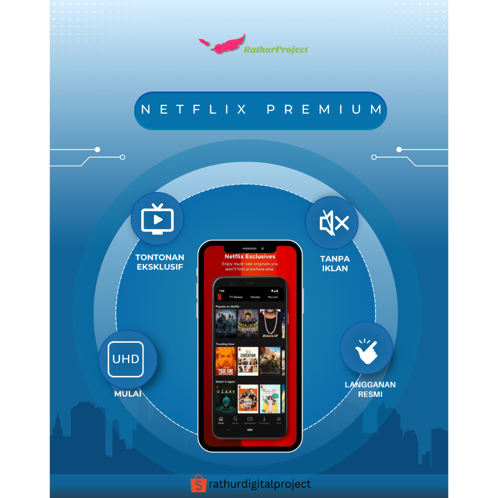 RathurPro One – NETFLIX Private 1P1U 30 Hari (Garansi 30 Hari)