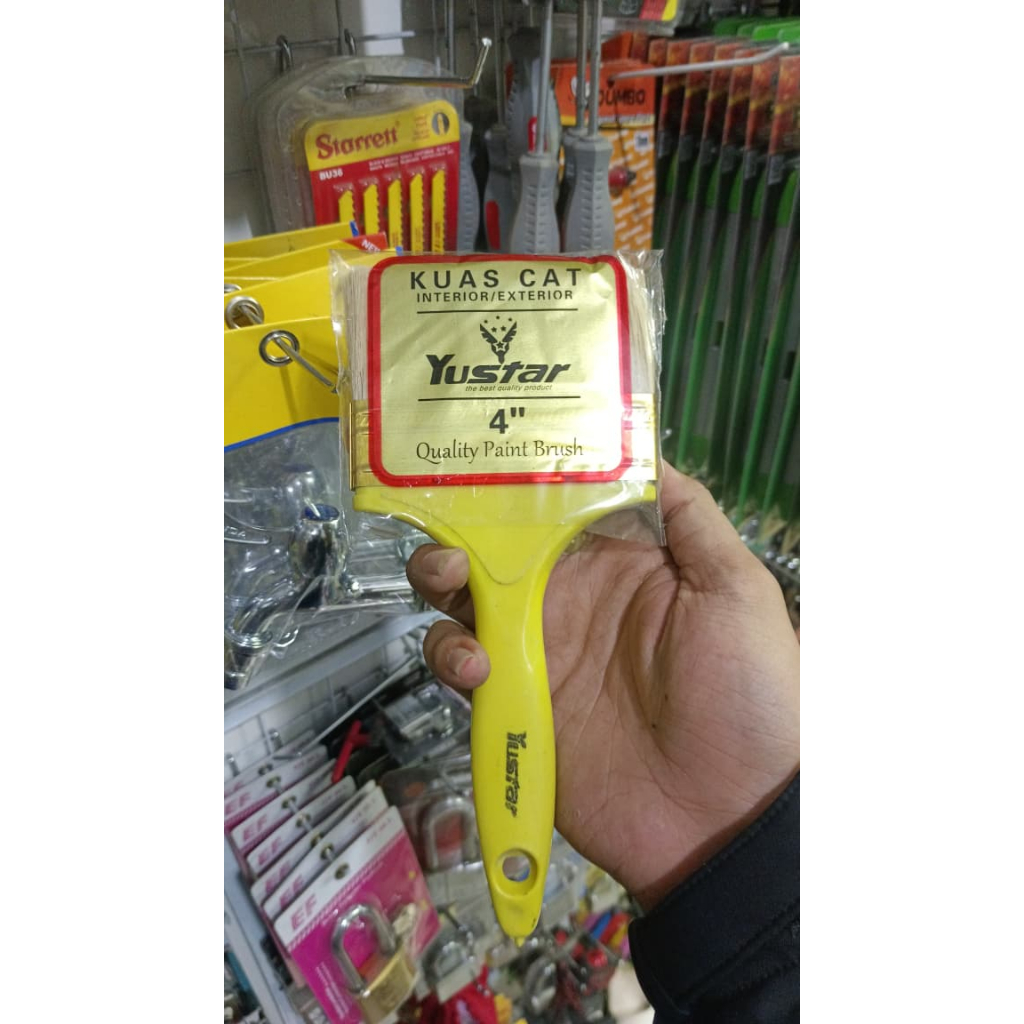 Kuas Cat kayu besi Merk Yustar 4"