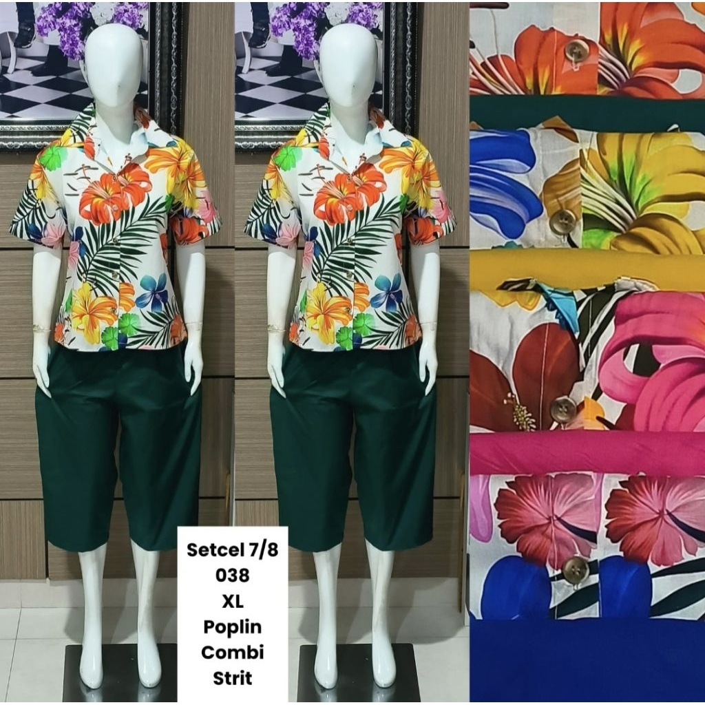 Setelan Celana 7/8 fashione wanita dewasa