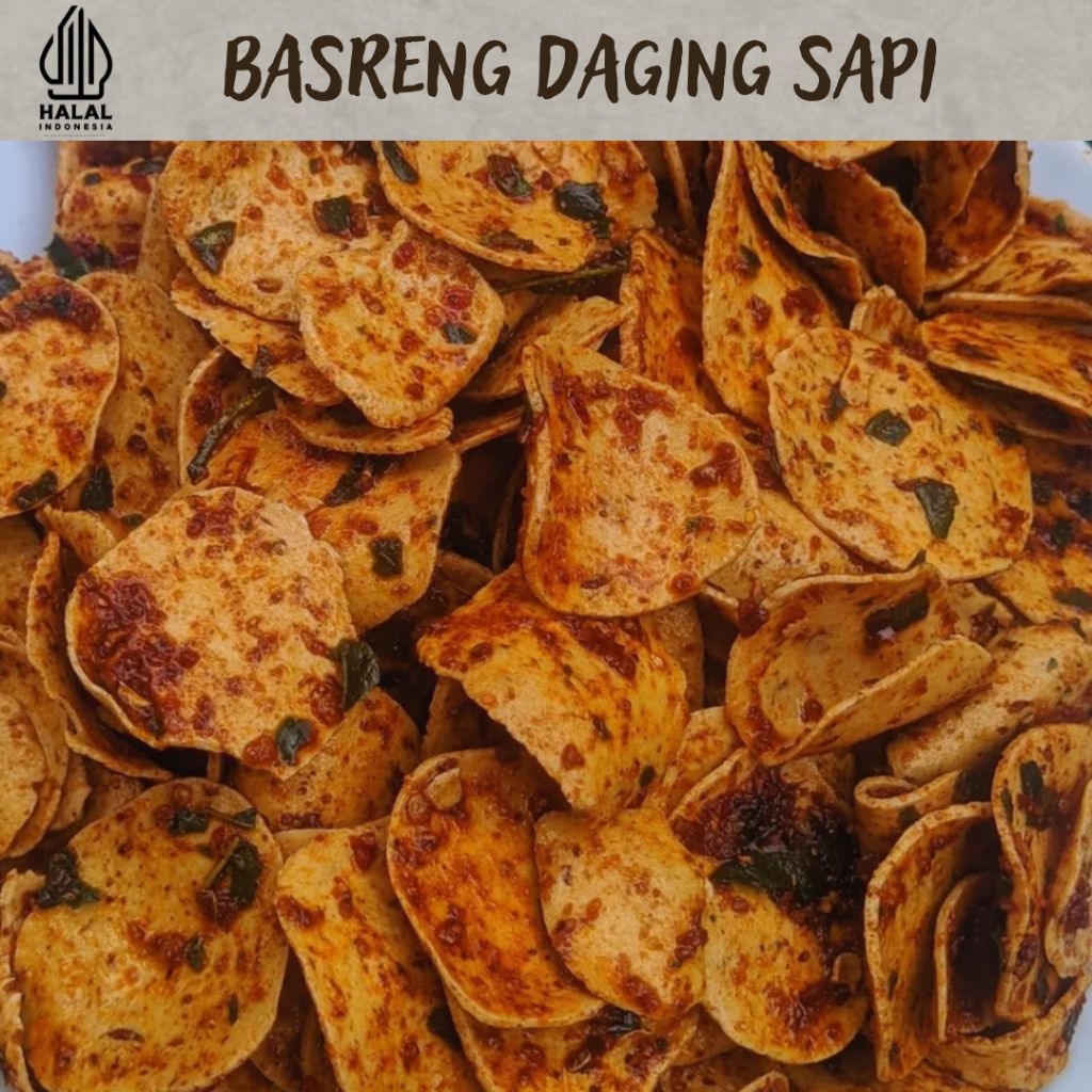 

Kripik Baso Pedas Daun Jeruk 50g/Basreng/kriuk/renyah/mantap