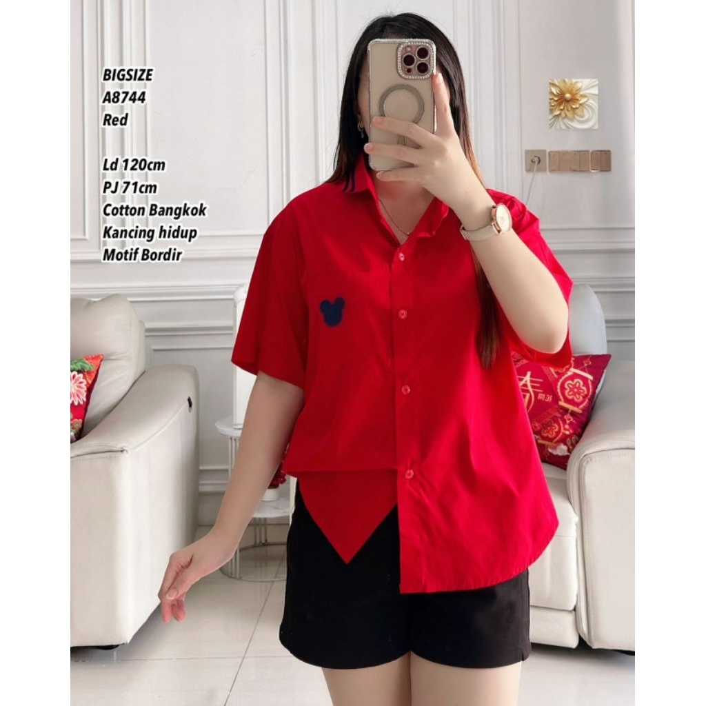 BLUS COTTON MOTIF BORDIR BANGKOK A8744