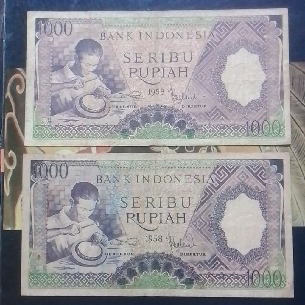 UANG KUNO ASLI ORIGINAL 1000 RUPIAH PEKERJA TAHUN 1958