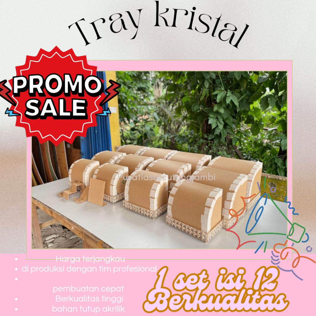 BOX HANTARAN KRISTAL | BOX SESERAHAN PERNIKAHAN | NAMPAN KACA ASLI
