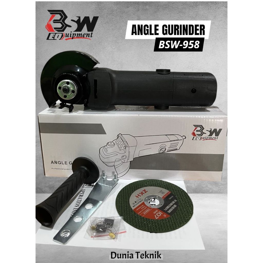 TERBARU ANGLE GERINDA BSW-958 / Mesin Gerinda berkualitas Gerinda Tangan, Poles, Piringan Amplas / G